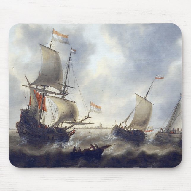 Ships at Sea 1660s Mouse Pad (Front)