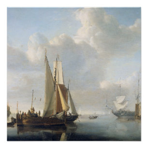 Ships before the Coast, Willem van de Velde (II),  Poster