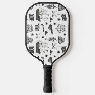 Ships, Cannons, Swords, & Wine Pirate Theme Pickleball Paddle