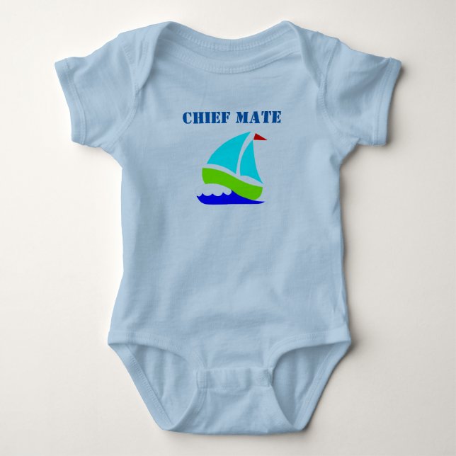 Ship's Chief Mate Baby Romper Bodysuit (Front)