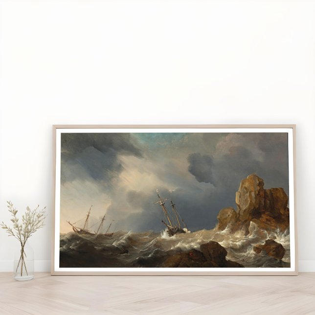 Ships in a Gale, Marine Poster (Creator Uploaded)