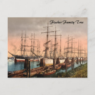 Ships in Hamburg Harbour, Germany Postcard