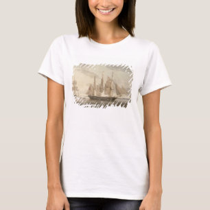 Ships in Harbour, 1805 (oil on canvas) T-Shirt