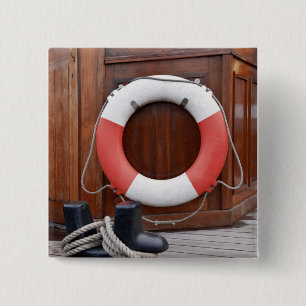 Ships Lifebelt 15 Cm Square Badge