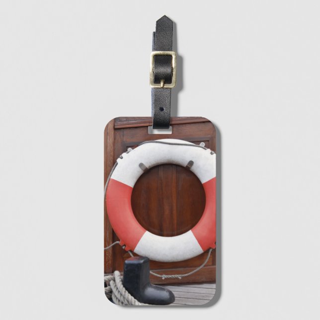 Ships Lifebelt Luggage Tag (Front Vertical)