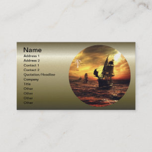 Ships on Stormy Sea Business Card