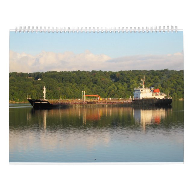 Ships On The Hudson River 2016 Calendar (Back)