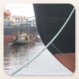 Ships  square paper coaster