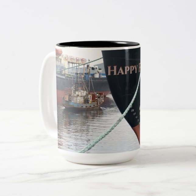 Ships  Two-Tone coffee mug (Front Left)