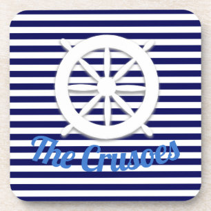 Ship's Wheel Nautical Custom Coaster