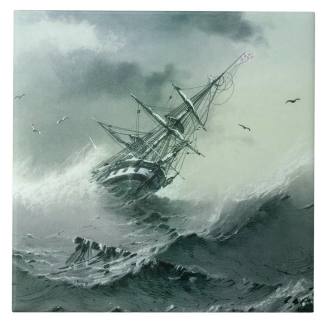 Shipwreck (by Ivan Aivazovsky) Tile (Front)