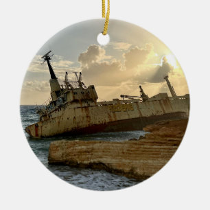 Shipwreck Ceramic Tree Decoration
