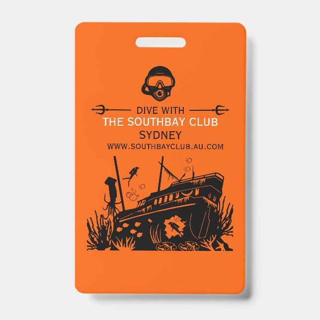 Shipwreck Diving Club ID Badge (Front)