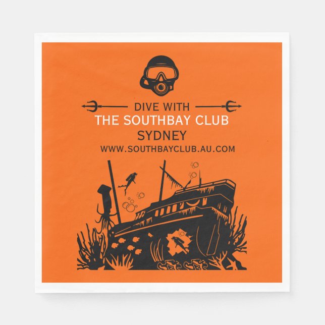 Shipwreck Diving Club Napkin (Front)