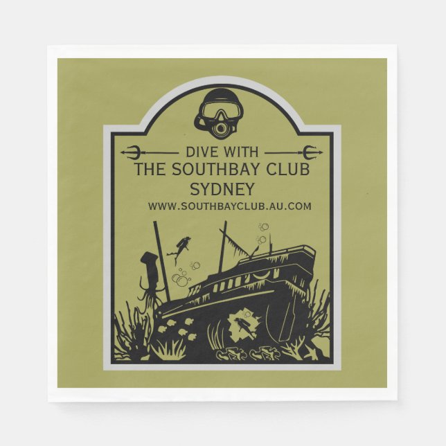 Shipwreck Diving Club Napkin (Front)
