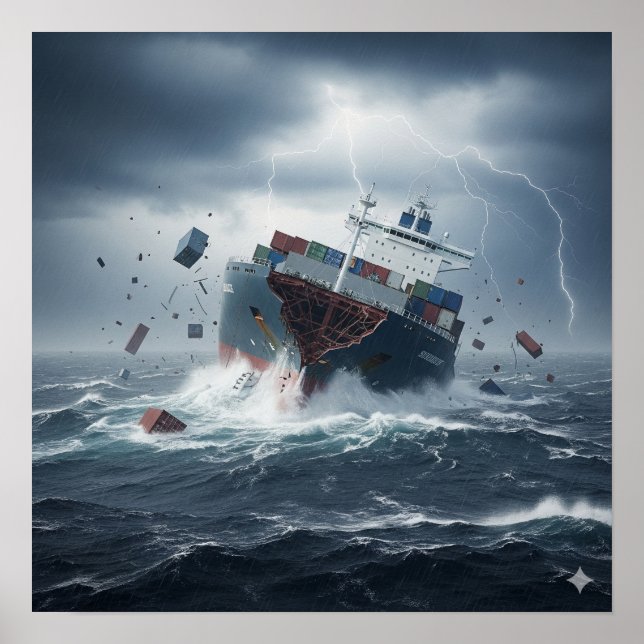 Shipwreck in a Storm Poster (Front)