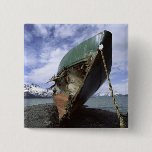 Shipwreck On Shore 15 Cm Square Badge