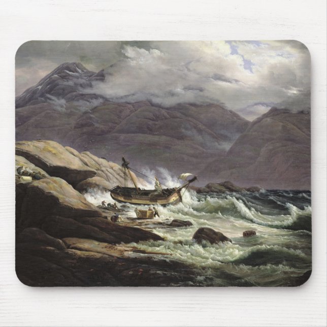 Shipwreck on the Norwegian Coast, 1831 Mouse Pad (Front)
