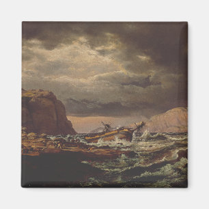 Shipwreck on the Norwegian Coast by Johan Dahl Magnet