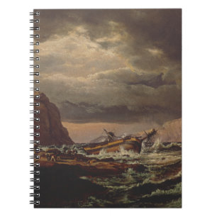 Shipwreck on the Norwegian Coast by Johan Dahl Notebook