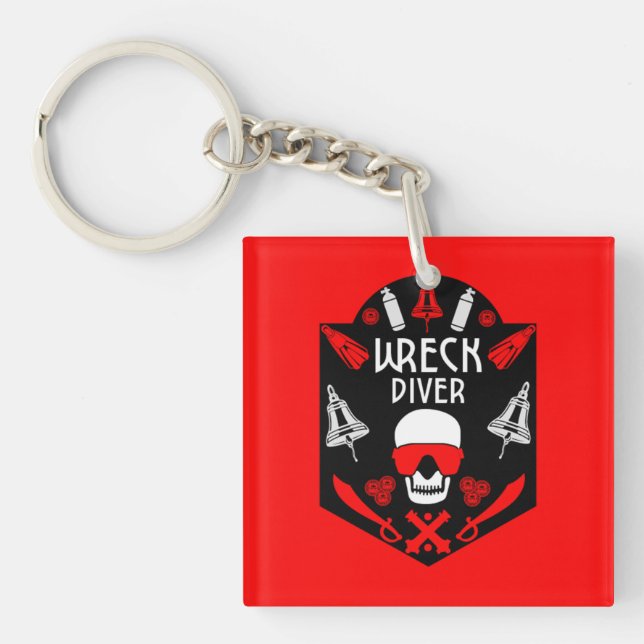 Shipwreck Scuba Divers  Key Ring (Front)