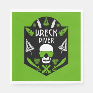 Shipwreck Sea Divers Napkin