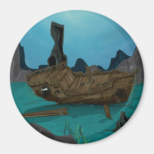 Shipwreck underwater magnet