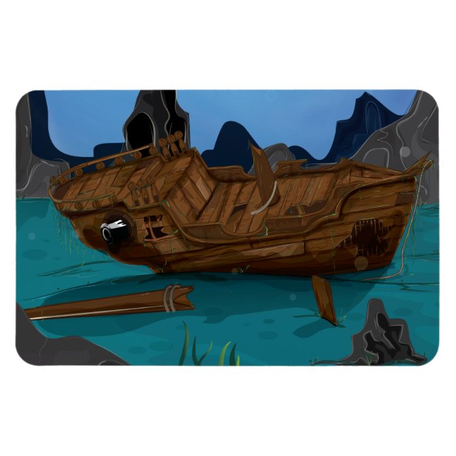 Shipwreck underwater magnet (Horizontal)