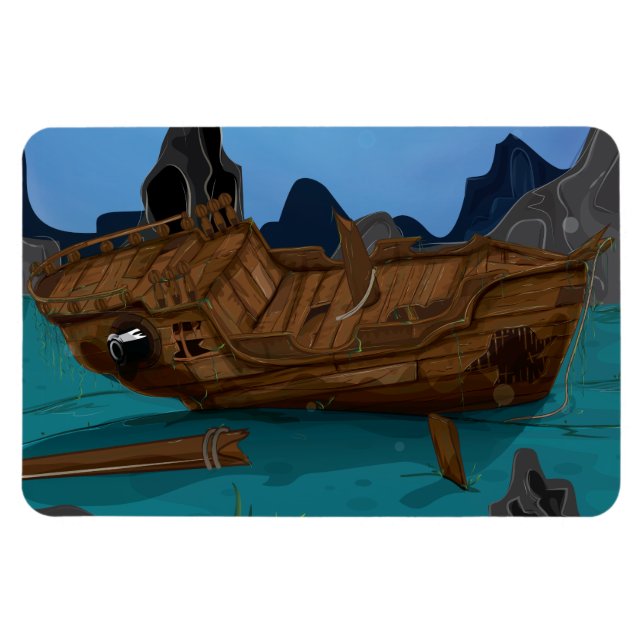 Shipwreck underwater magnet (Horizontal)