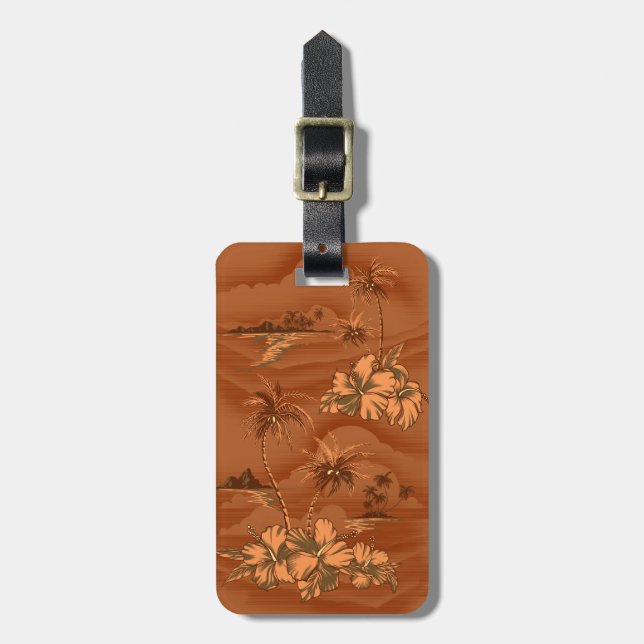 Shipwrecks Beach Hawaiian Luggage Tags (Front Vertical)