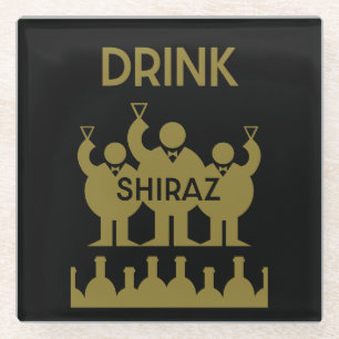 Shiraz Wine Drinkers Glass Coaster