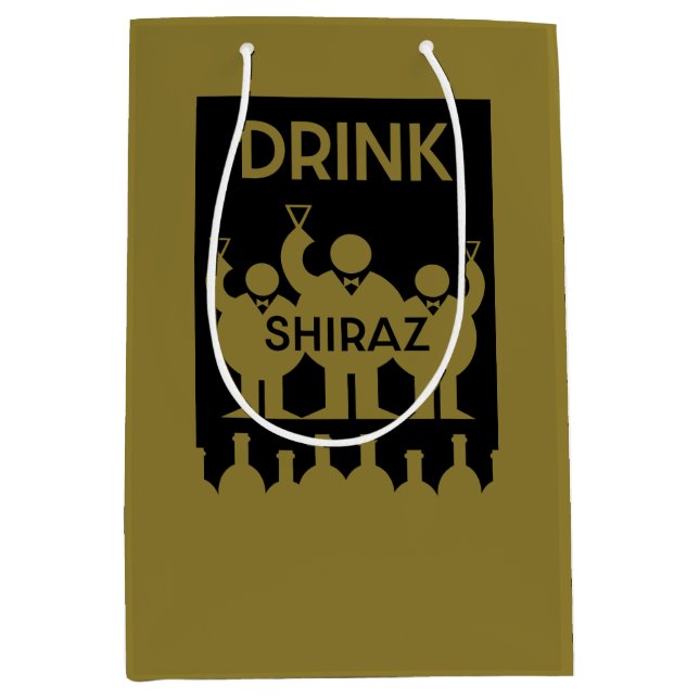 Shiraz Wine Drinkers Medium Gift Bag (Front)
