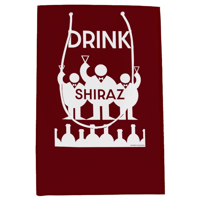 Shiraz Wine Drinkers Medium Gift Bag (Front)