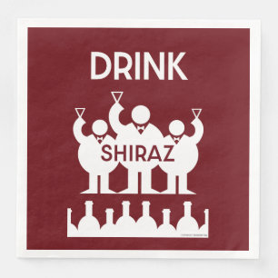 Shiraz Wine Drinkers Napkin