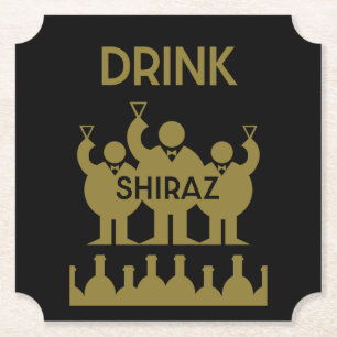 Shiraz Wine Drinkers Paper Coaster