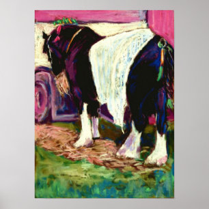 Shire Horse Poster or Print: Soft Pastel Painting