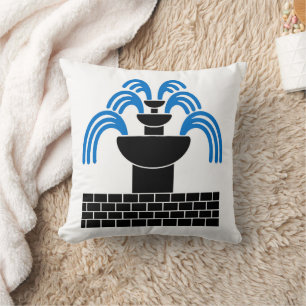 Shire of Fontaine dans Sable populace badge Cushion