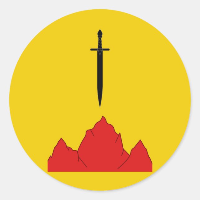 Shire of Isenfir populace badge Classic Round Sticker (Front)