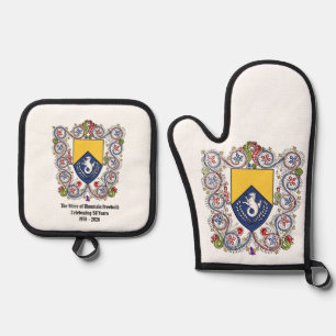 Shire of Mtn Freehold 50th Ann. Playing Cards Oven Mitt & Pot Holder Set