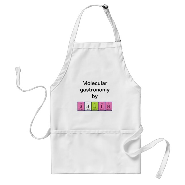 Shirin periodic table name apron (Front)