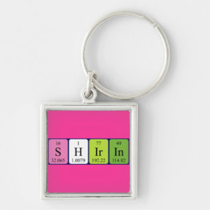 Shirin periodic table name keyring