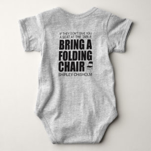 Shirley Chisholm Folding Chair Baby Bodysuit