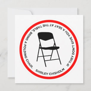 Shirley Chisholm Folding Chair Quote Empowering Holiday Card