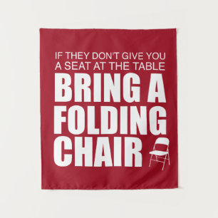 Shirley Chisholm Folding Chair Tapestry Red