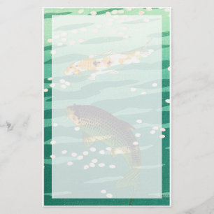 Shiro Kasamatsu Karp Koi fish pond japanese art Stationery