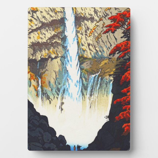 Shiro Kasamatsu Kegon Waterfall At Nikko hanga Plaque (Front)