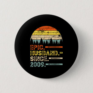 Shirt 11th Wedding Anniversary Epic Husband 6 Cm Round Badge
