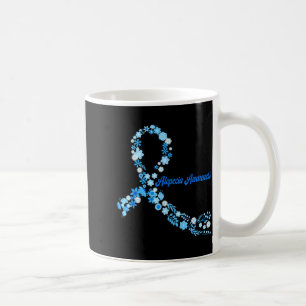 Shirt Alopecia Awareness Hippie Flower Blue Coffee Mug
