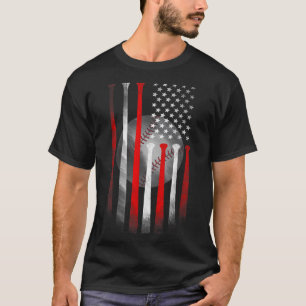 Shirt American Flag Vintage Baseball Flag