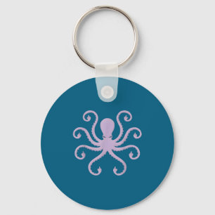 Shirt Angry Octopus Middle Finger Novelty Key Ring